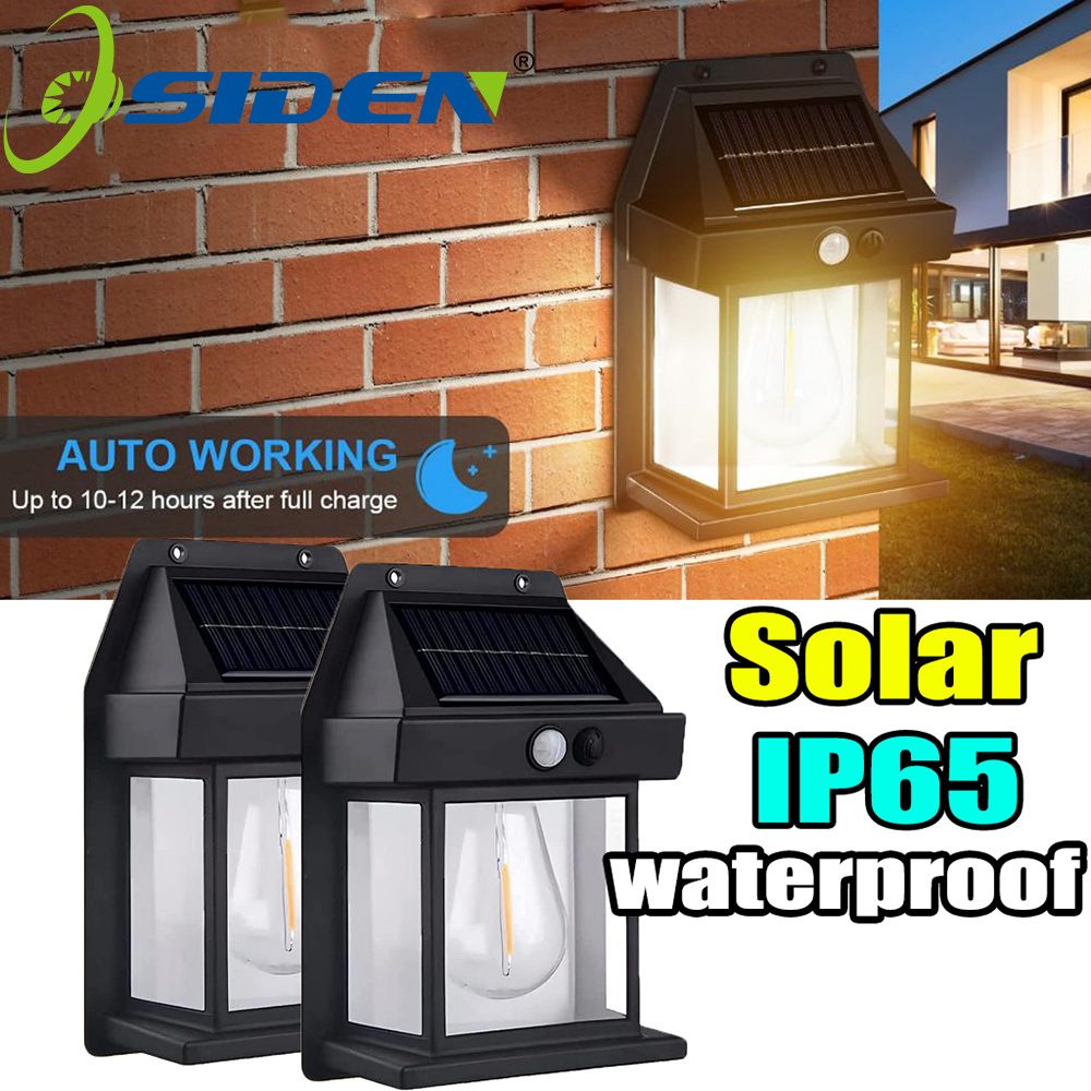 Outdoor Solar Tungsten Wandlamp LED Tungsten Lamp met Bewegingssensor Solar Tuin Decoratief Licht Tuin Villa Nachtlampje
