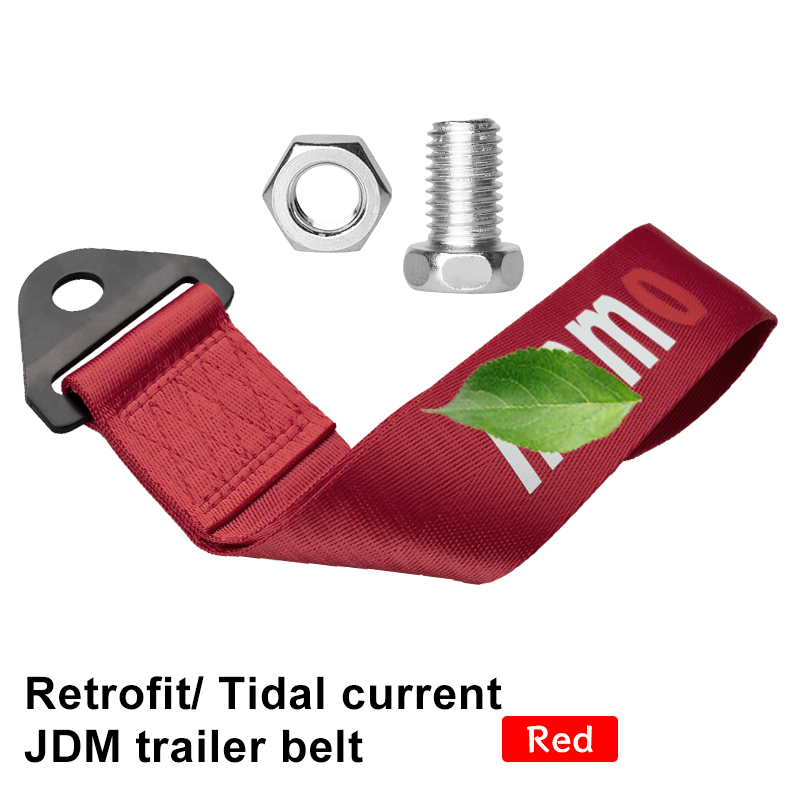 Nuovo stile JDM Racing Ropes Hook traino High Srtengh Nylon Car Bumper Rope gancio di traino universale HKS Tow Rope Strap Car decorativo: Radura