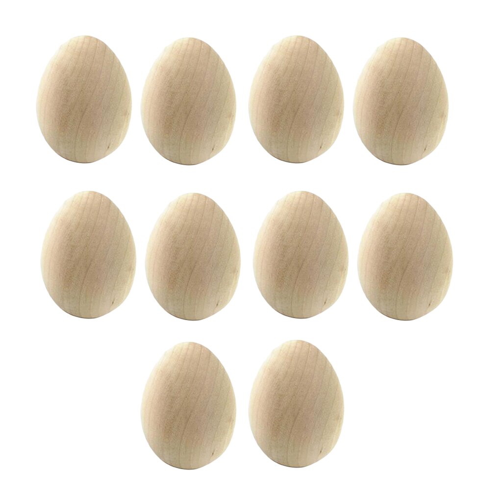 10 Pcs Houten Pasen Craft Eieren, Voor Display En Decoratie Party En Photo Props, Glad Te Trekken, klaar Om Verf En Decor