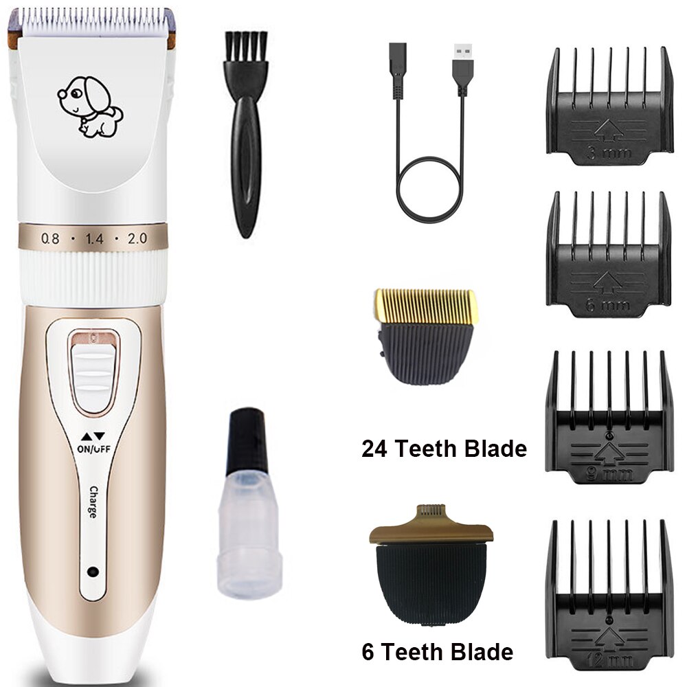 Electrical Pet Trimmer Grooming Kit Rechargeable Pet Dog Cat Hair Trimmer Shaver Set Animals Hair Cutting Machine