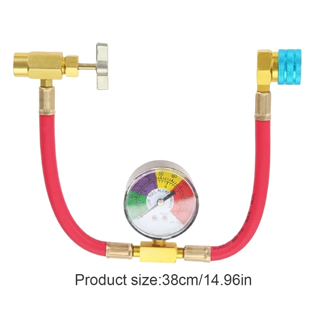 R1234yf Klimaanlage Gas kühler mit Zoll acme lh Kältemittel Gas Nachfüllung 14mm Low Side Schnell kupplung für Automobile: Gold