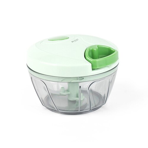 Manuel grøntsagsskærer køkken kødkværn mixer hjemme vridemaskine blender foodprocessor køkkenmaskine køkkenværktøj  e5 jrj: Mintgrøn trompet