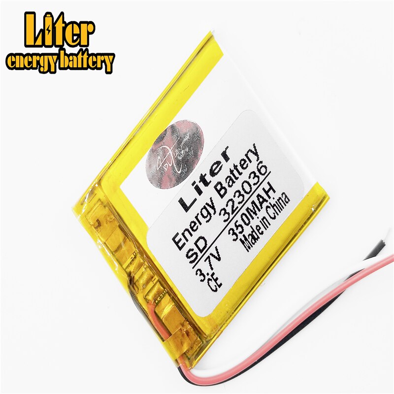 3 lines 3.7V 350mAh 323036P lithium polymer batteries genuine MP3 MP4 MP5 mobile phone battery