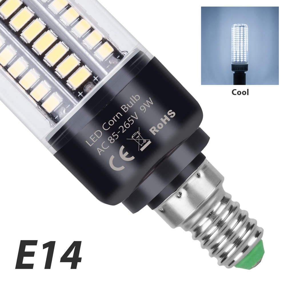 Ampoule LED E27 220V 110V E14, lampe à maïs B22, 3.5W 5W 7W 9W 12W 15W 20W, pour la maison, le salon, les lustres, la chambre à coucher, le froid: changeant / 7 PIÈCES