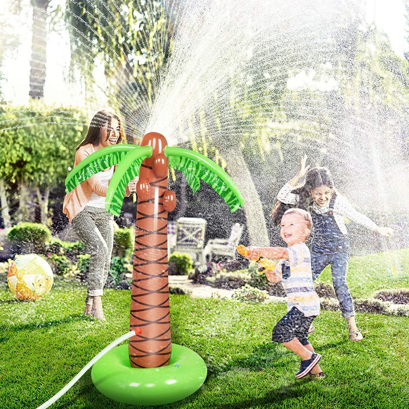 inflatable PVC water spray coconut tree Lawn children's sprinkler toys Outdoor water coconut tree toys