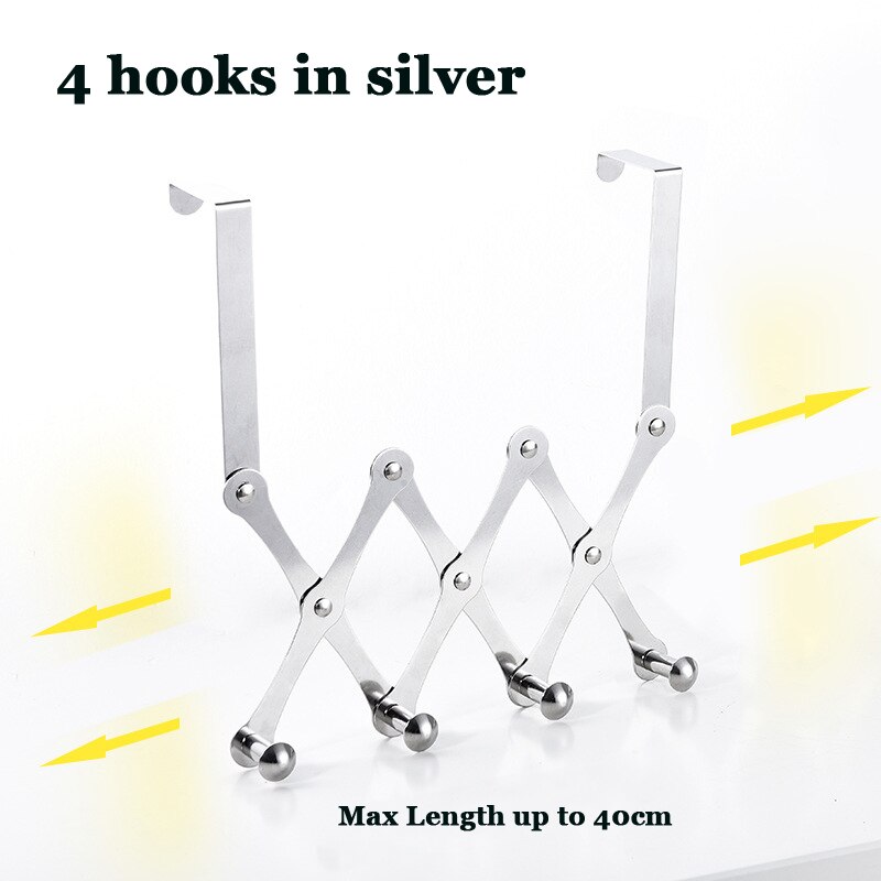 Deur Terug Opknoping Telescopische Haak Telescopische Opvouwbare Haak Kleerhanger Diamant-Vormige Deur Terug Muur Opknoping Kapstok Handtas: 04-2