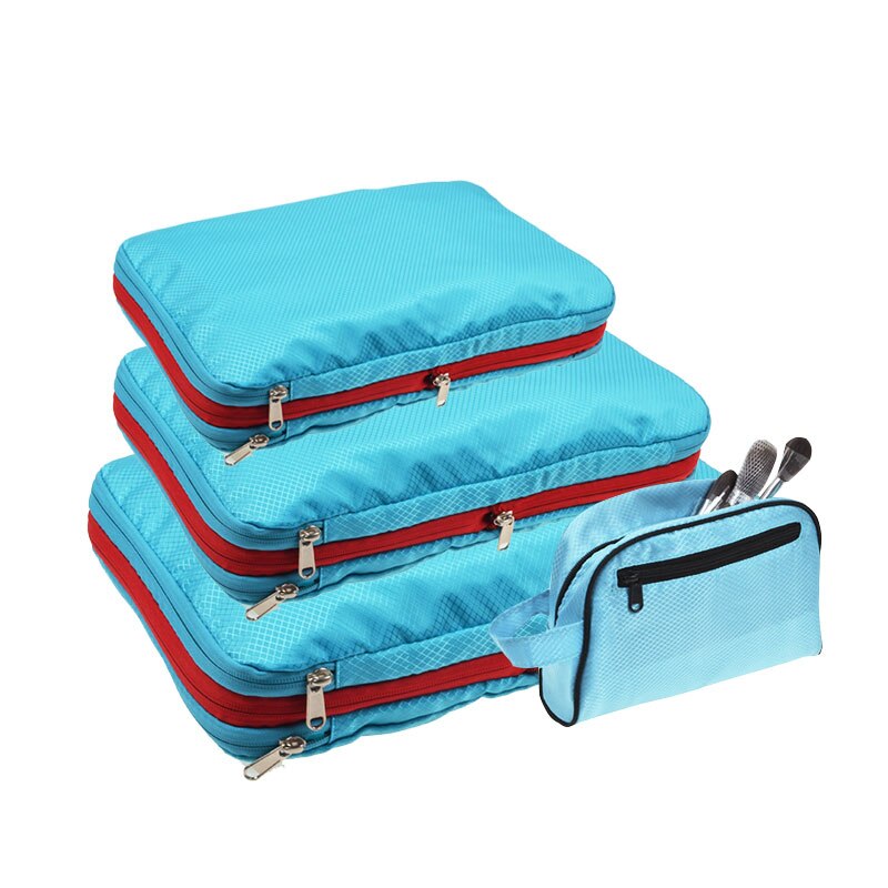 Men's Women Compression Packing Cubes Travel Luggage Organizer Waterproof Nylon Large Capacity Foldable Travel Bag Set