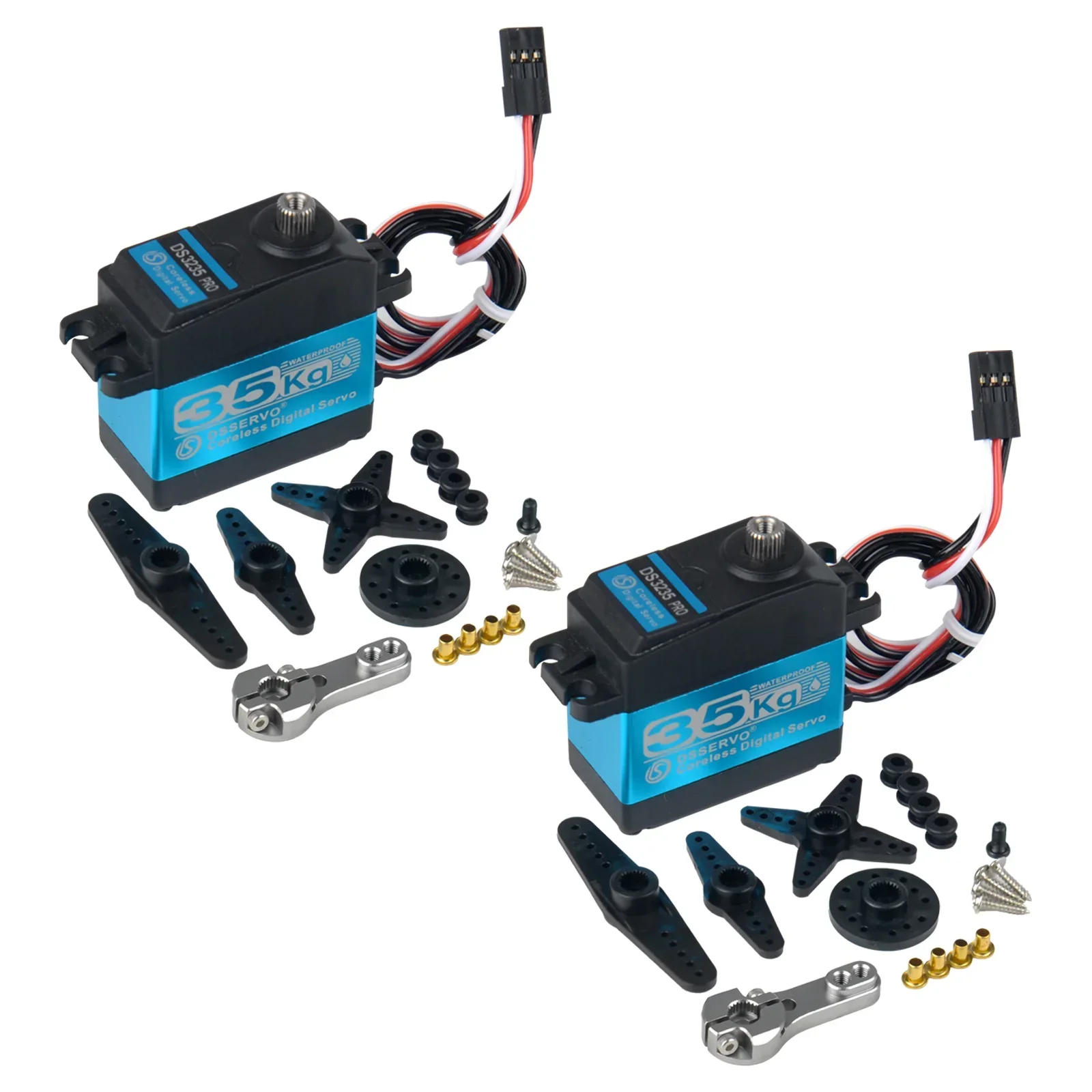 Servo Digital DS3235 PRO de 35kg, motor sin núcleo de 180/270 grados con servos de brazo Servo de 25T para Robot:  Opción5