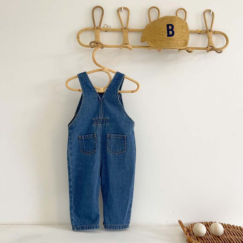 Monos de mezclilla para bebés y niños, monos para bebés y niños, ropa de bebé, pantalones largos Vaqueros