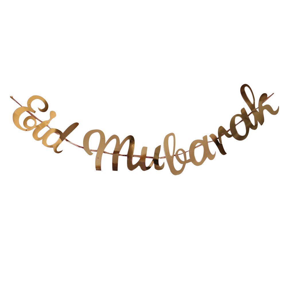 Eid Mubarak Banner – Ramadan Dekoration, Papier, 5,1x7 Zoll, Für Partys & Feste