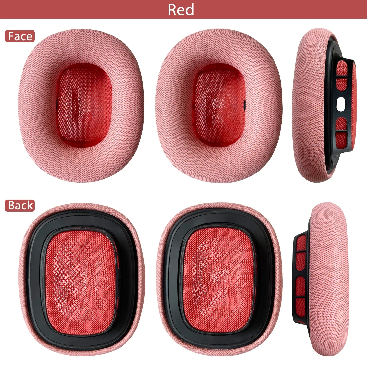 Earmuffs couro macio para Apple AirPods Max, Headset capa protetora, almofada de ouvido, fones de ouvido acessórios, 1 par: Rosa