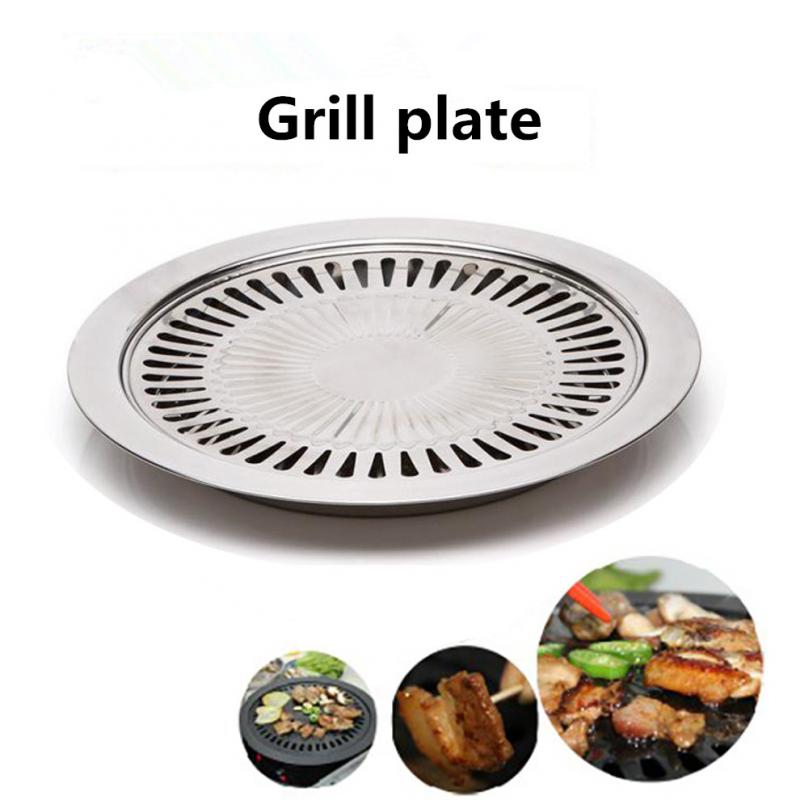 Grillredskaber rustfrit stål kylling grill net grill grill net non-stick maling bøf stativ til park camping: 05