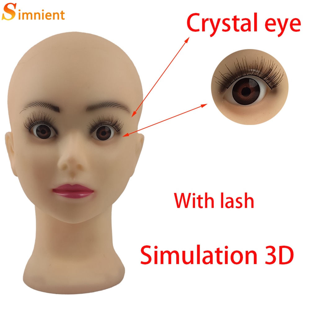 Bald Mannequin Head With Clamp Female Mannequin Head For Wig Making Hat Display Cosmetology Manikin Head For Makeup Practice