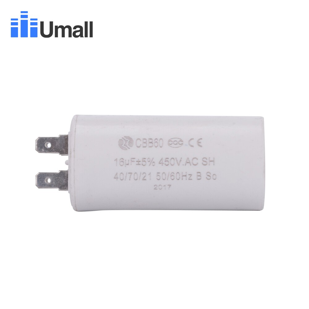 CBB60 450V 16uF running motor start capacitor for electric washing machine air conditioners four 4 pins