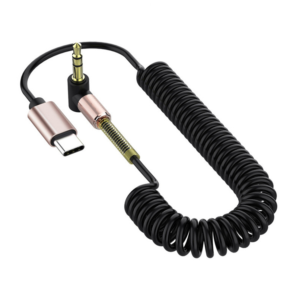 USB C naar 3,5 mm Jack Auto Lente Intrekbare Audiokabel AUX Audiokabel Adapter Voor iPhone 15 Headset Luidspreker Type-C Converter