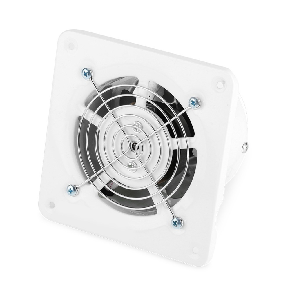4 inch 25W 220V Wall Mounted Exhaust Fan Low Noise Home Bathroom Kitchen Garage Air Vent Ventilation