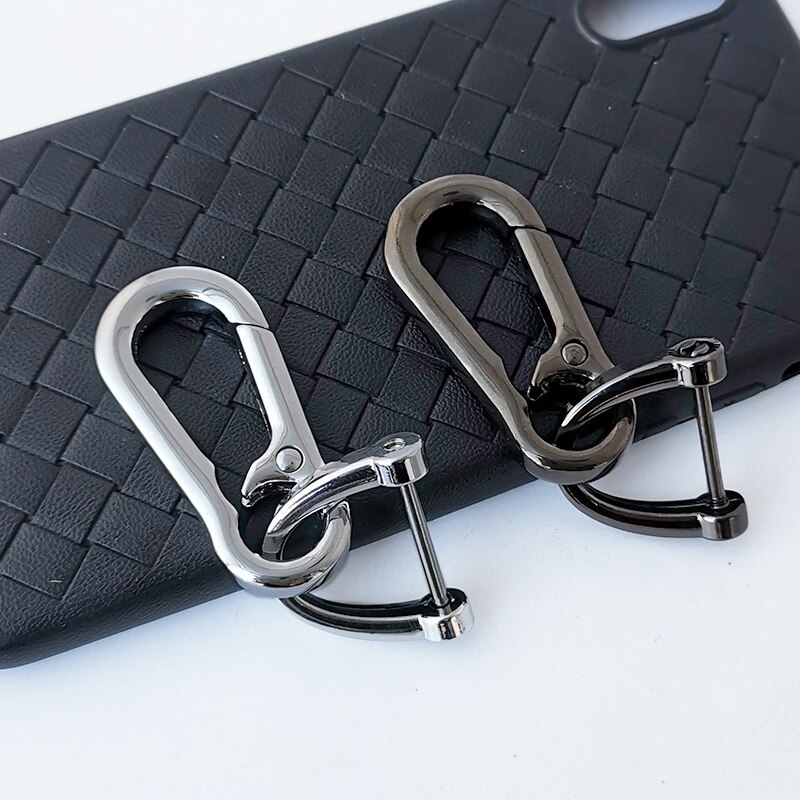 1 simple metal car key chain, waist hanging, mountaineering chain, key ring horseshoe chain