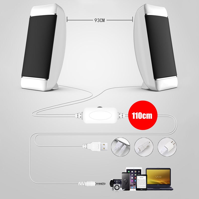 S4 Bedrade Computer Speakers Diepe Bas Ondersteuning USB voeding Stereo voor Desktop PC/Mobiele Telefoons Multimedia Speaker