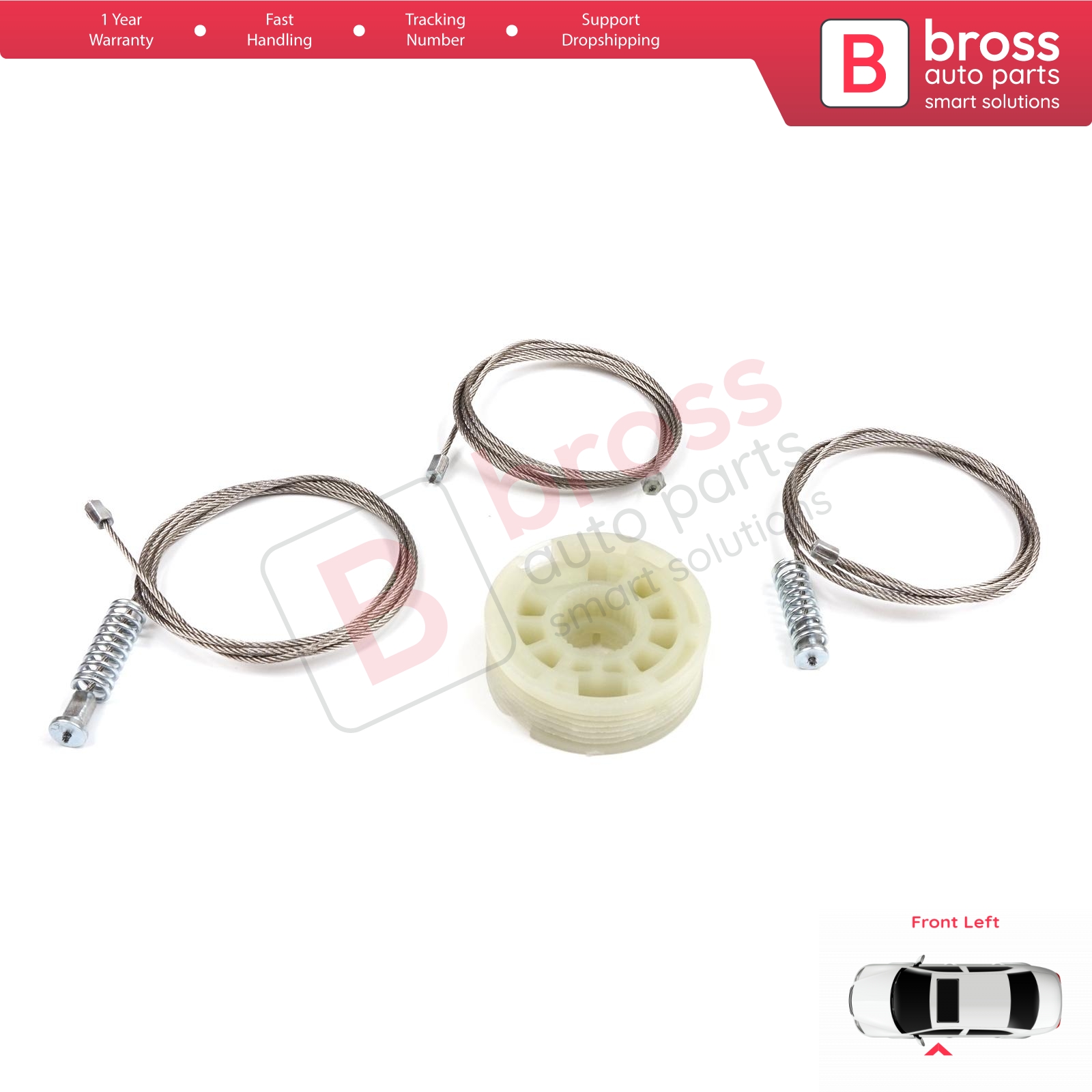 Bross ricambi auto BWR5251 impostato di riparazione regolatore finestra anteriore sinistro per Kia Ceed 2012-2017 superiore negozio, fatto in turchia