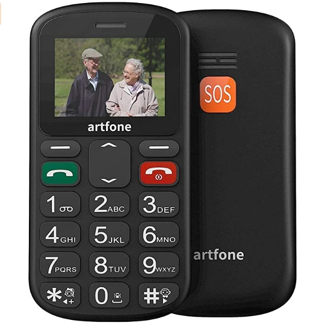 Bar celular sênior artfone cs181 cs182 cs188 gsm 2g grande voz botão grande telefone móvel para idosos uma chave sos tocha sim dupla: Branco