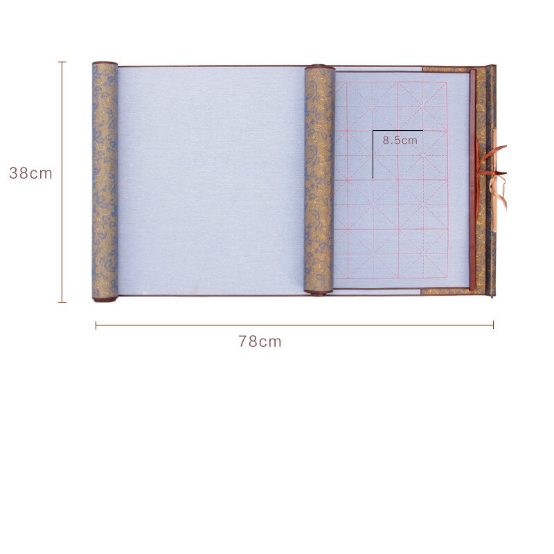 Chinese Brush Calligraphy Writing Copybook Scroll Soft Pen Practice Copybook Heart Sutra &amp; Disciple Gauge Water Writing Cloth