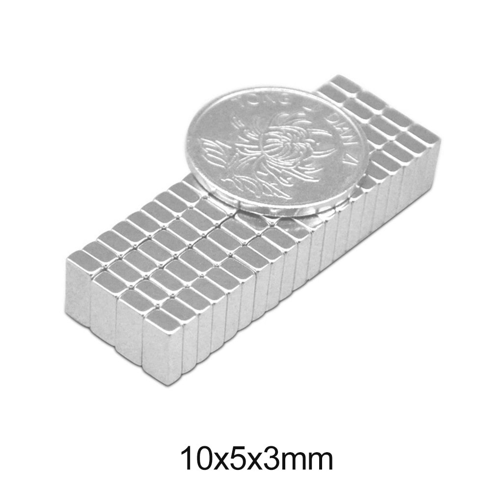 20 ~ 500 Stuks 10X5X3 Mm Cuboid Block Magneten 10 Mm X 5 Mm Neodymium Magneet vel 10X5X3 Mm Permanente Ndfeb Sterke Magneet 10*5*3 Mm