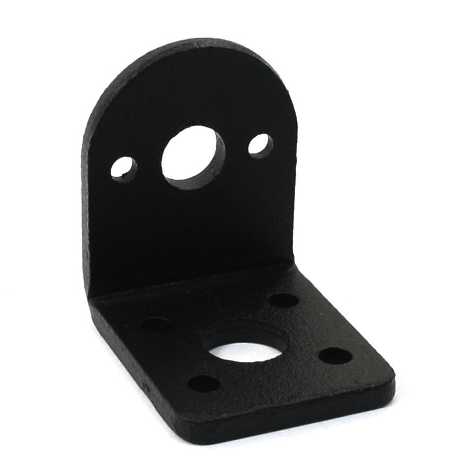 CNIM Black Metal L Shaped Mounting Bracket Holder for 25mm Gear Motor