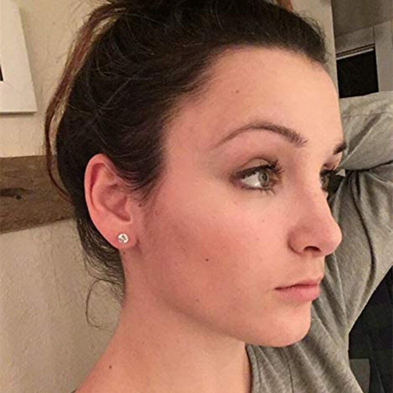 5 Pairs Rvs Cubic Zirconia Stud Oorbellen Set Voor Hypoallergeen Multi-Piercing Oren Van Mannen Vrouwen Jongens Meisjes