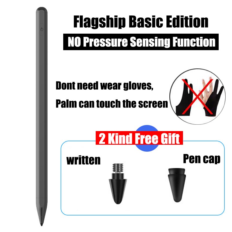 Stylet stylo pour Apple Ipad 2 1, Ipad Pro 11 12.9 , Ipad AIR 3 MINI 5 7 6 10.5 10.2 7.9, accessoires: Palm Rejection Black