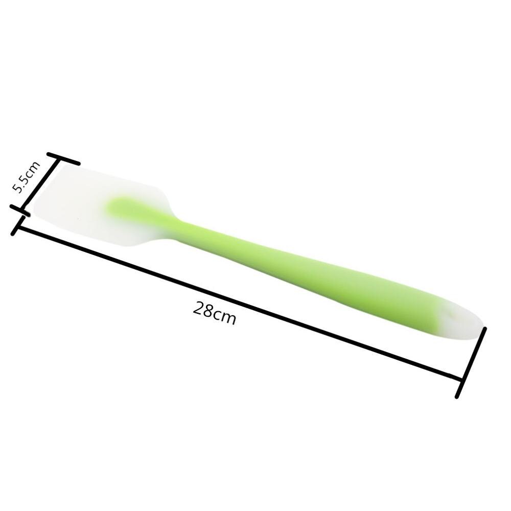 Kitchen Baking Tool Silicone bread and Confectionery Spatulas For Cream Mixer Butter Cake Pastry Scraper: Large(Green)