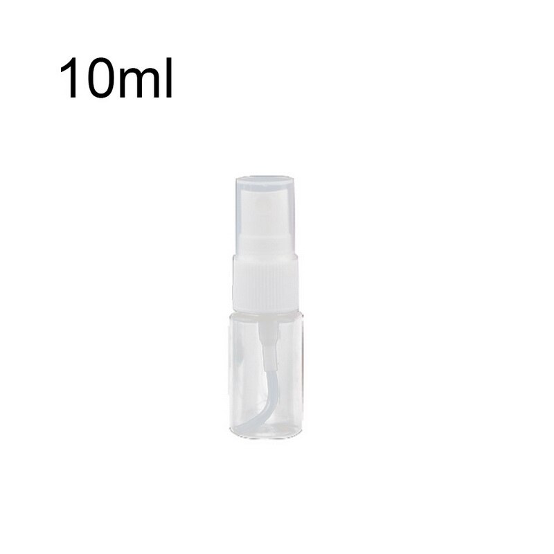 10ml ~ 100ml butelki wielokrotnego użytku podróż przezroczysta plastikowa butelka z perfum Atomizer pusta mała butelka z rozpylaczem toksyczny wolny i bezpieczny: 10ml