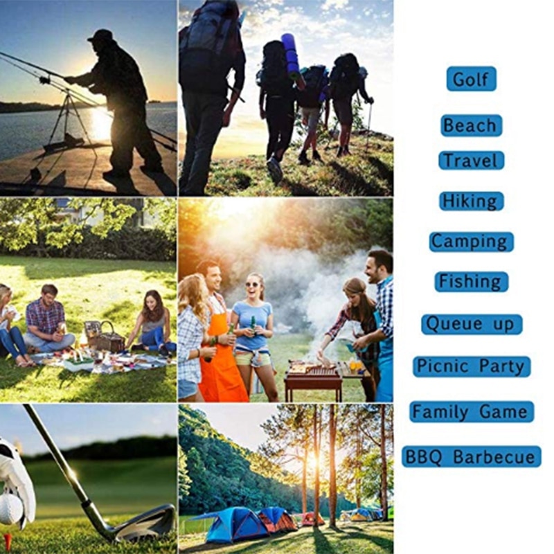 Sammenfoldelig campingskammel, bærbar fiskestol, udendørs lakestol til backpacking, vandreture, grill, picnic, rejser