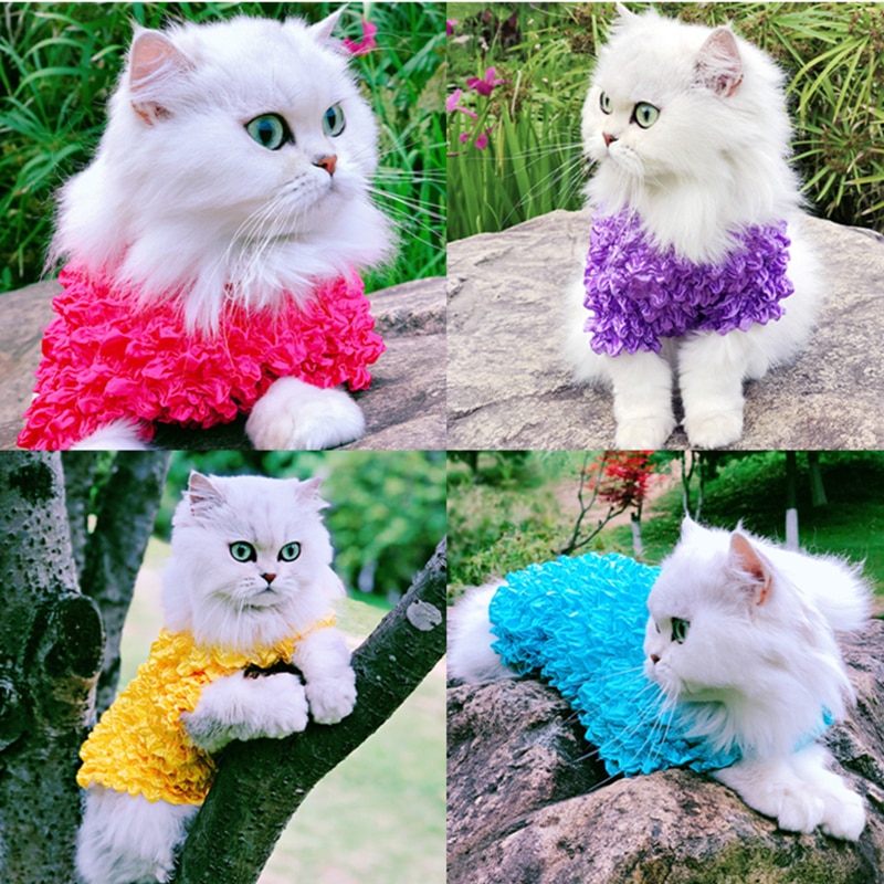 Cute Pet Cat Clothes for Cat Clothing Pet Clothes for Cats Coat Jacket Clothing for Cats flexible size fit for 1-10kg Pets
