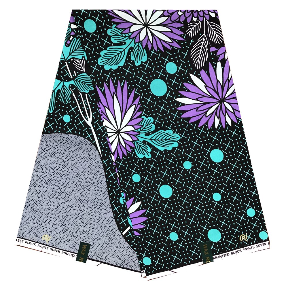 100%  katoenen afrikaanse stoffen originele afrikaanse printstof voor trouwjurkweefsel afrikaanse waxstof: Paars 