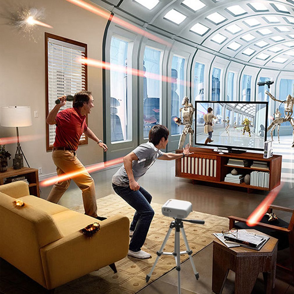 LSK YG200 Mini Projector HD Ultra Portable HDMI USB Audio Portable Projector Led Home Media Video Player