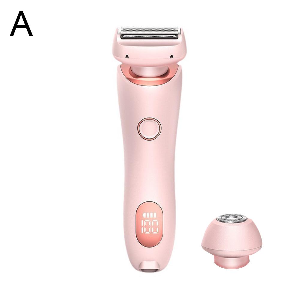 2-in-1-Elektrorasierer für Frauen, Bikini-Trimmer für Schamhaare, nasse und trockene, schmerzfreie Haarentfernung zu Hause: Gold