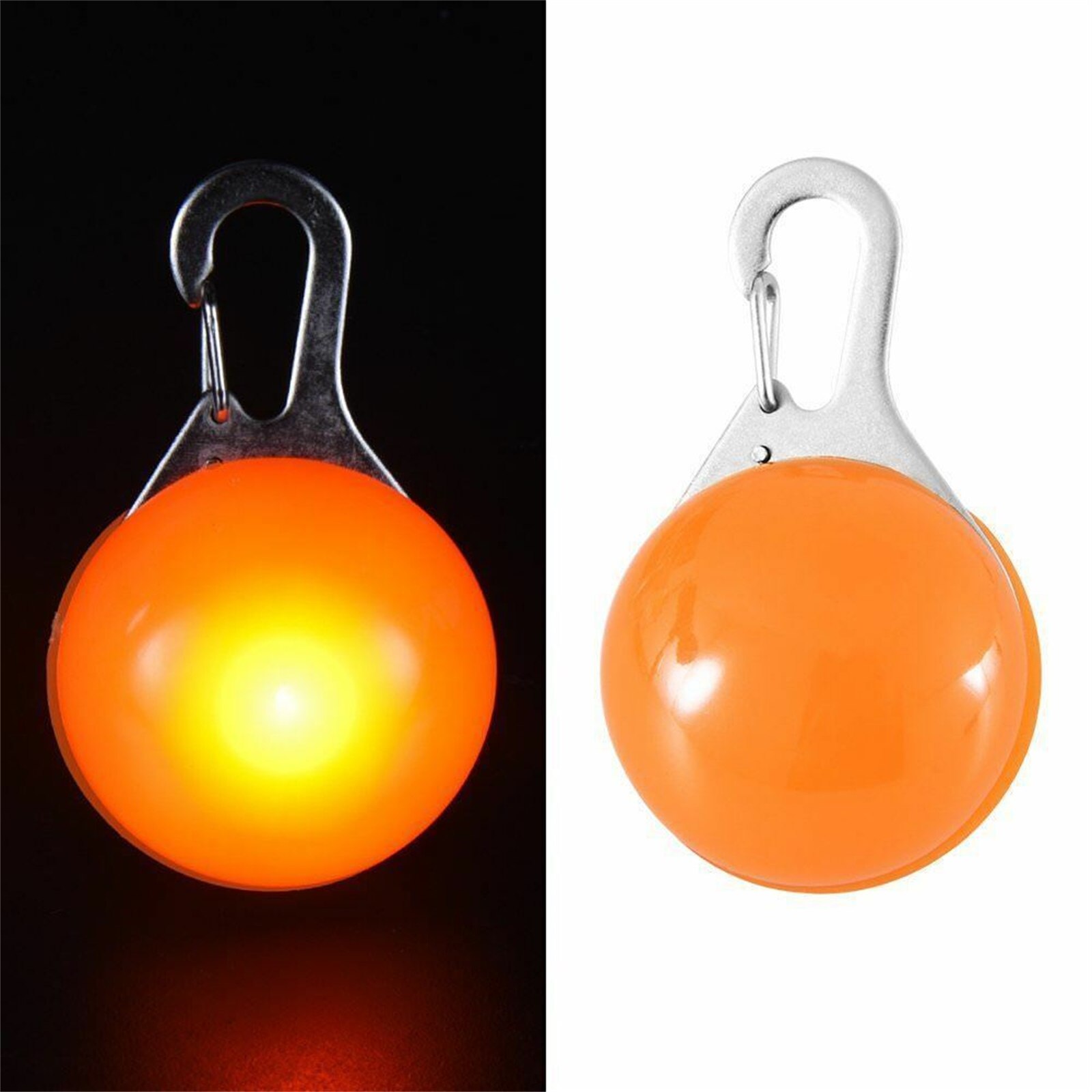 Collier lumineux à LED pour chat, pendentif lumineux, décoration, ornement, accessoires pour petits animaux de compagnie, chaton, sécurité nocturne: Orange