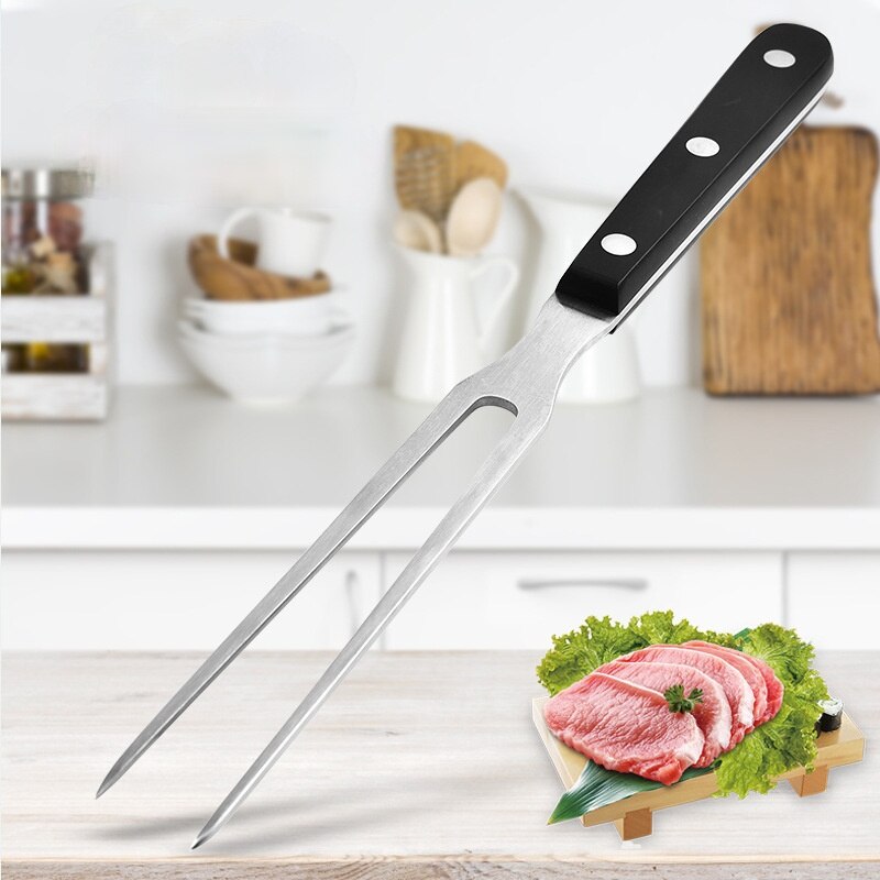 Meat Fork Stainless Steel Steak Barbecue Fork Barb... – Vicedeal