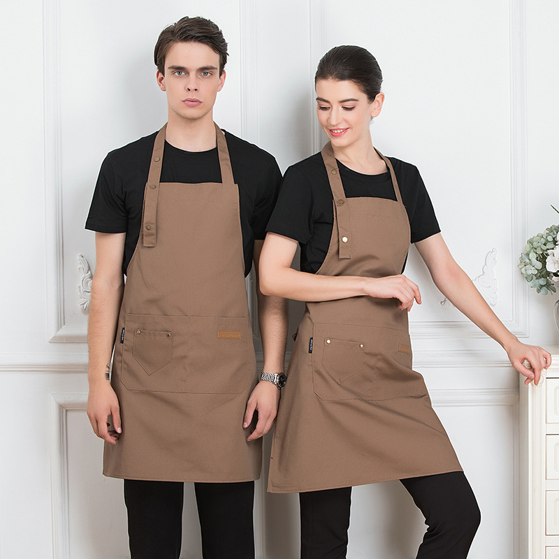 Delantales de cocina finos y cómodos para mujer y hombre, delantal de trabajo de Chef para parrilla, restaurante, Bar, tienda, cafeterías, uniforme de estudios de uñas de belleza
