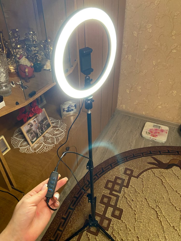 LED Selfie Ring Light 12W 5500K Photo Studio Photography Photo Fill Ring Lamp with Tripod for iphone Yutube Live Video Makeup