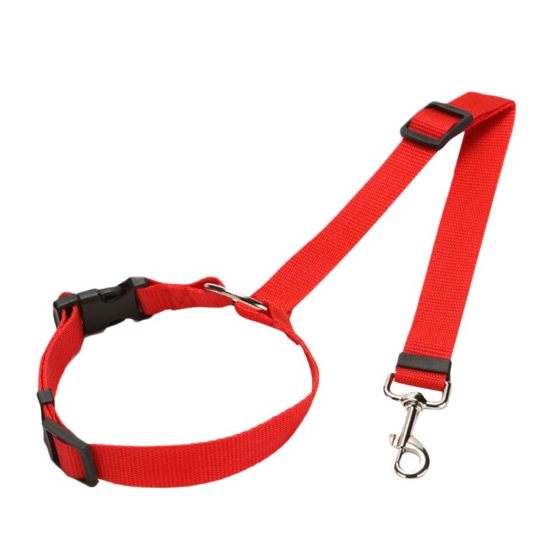 Adjustable Practical Dog Cat Pet Safety Car Seat Belt Lead Pet Car Safety Belt Harness Leash Travel Clip Strap: R