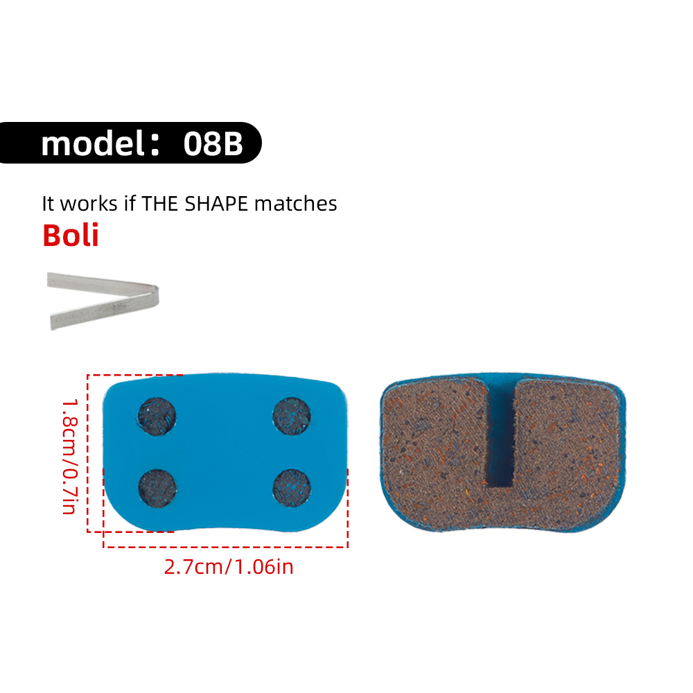 MOTSUV Bicycle Disc Brake Pads MTB Bike BB5 BB7 Pads Wear-resistant Blue Half Metal High Strength Steel Backplate Cycling Parts: Dark Grey