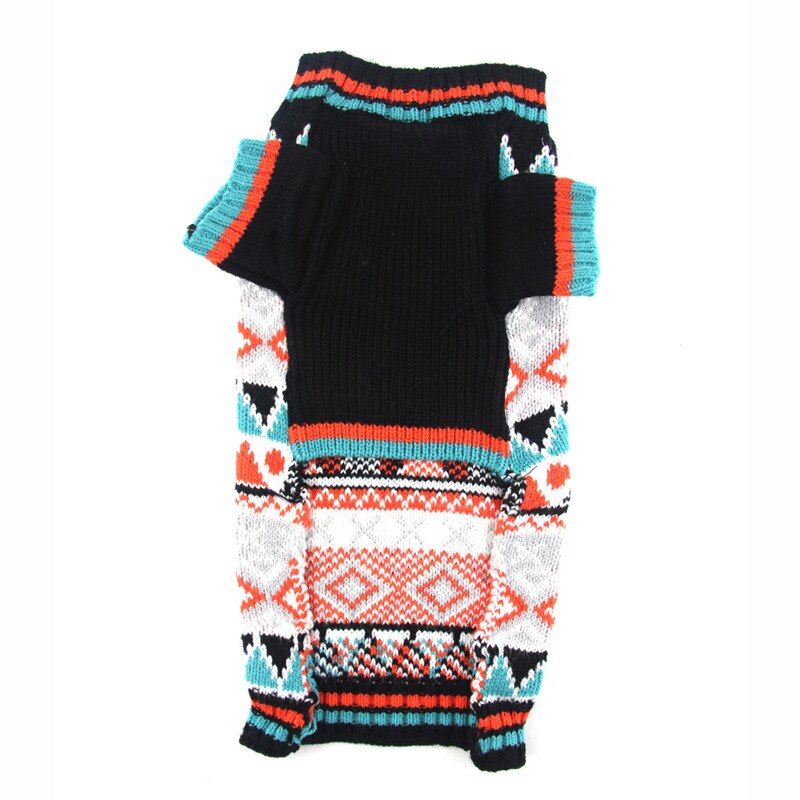 Dog clothes, ethnic pattern, knitted dog sweater, small and medium-sized dog sweater, autumn and winter clothes, pet clothes