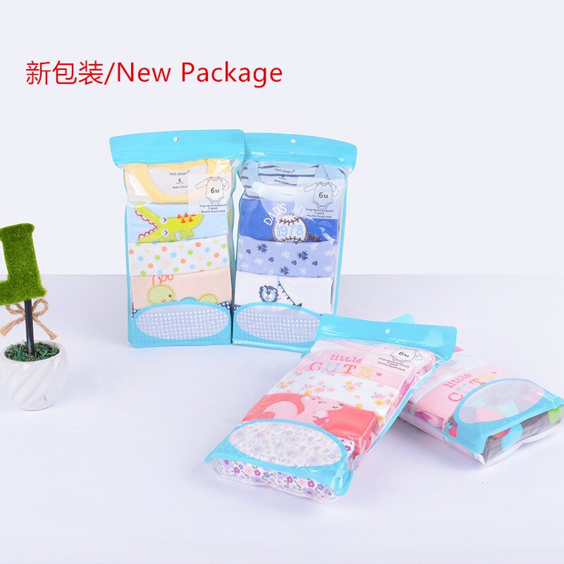 Hoge Qaulity Pack Van 5 Baby Boy Girl Lange Mouw Bodysuits Baby Dragen Katoen 3M Tot 48M Met label Op Hals