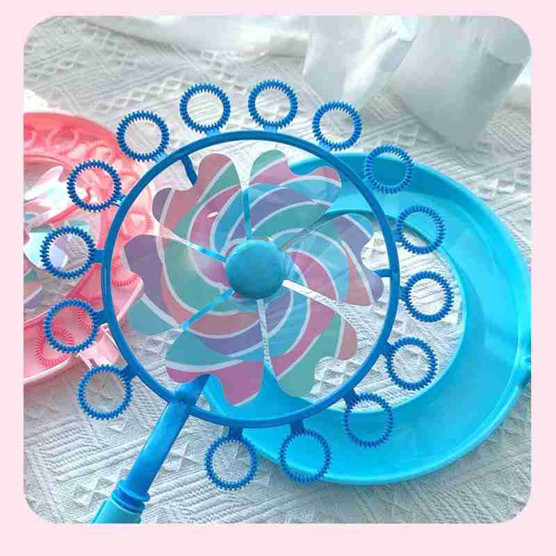 Bubble Wand Vijf Gat Multi-Bubble Hartvormige Windmolen Bubble Wand Kinderen Bubble Speelgoed