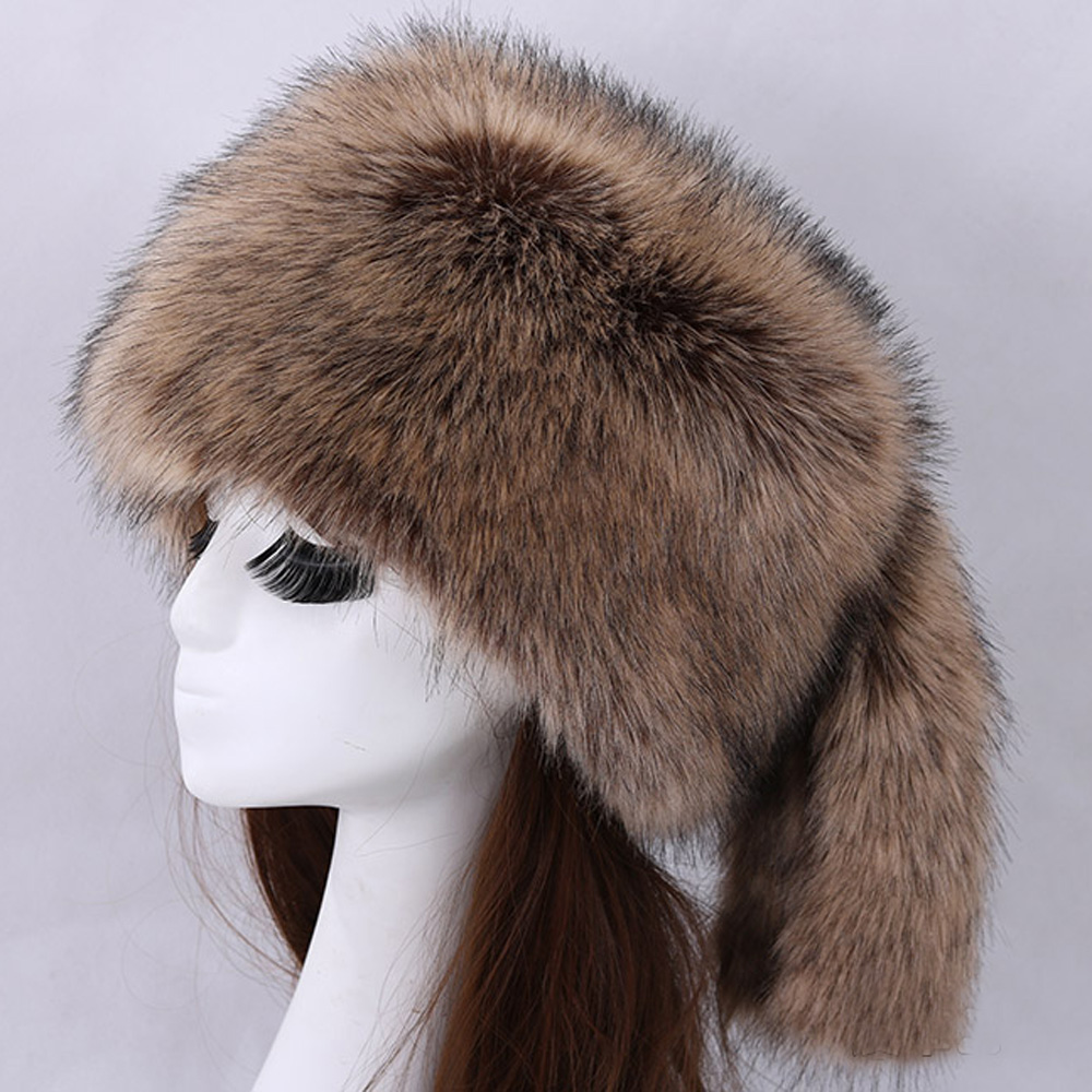 Vrouwen Hoeden In Winter Thicken Warm Faux Vos Bontmuts Russische Outdoor Ski Cap Mode Zachte Comfortabele Casual Herfst Winter hoed