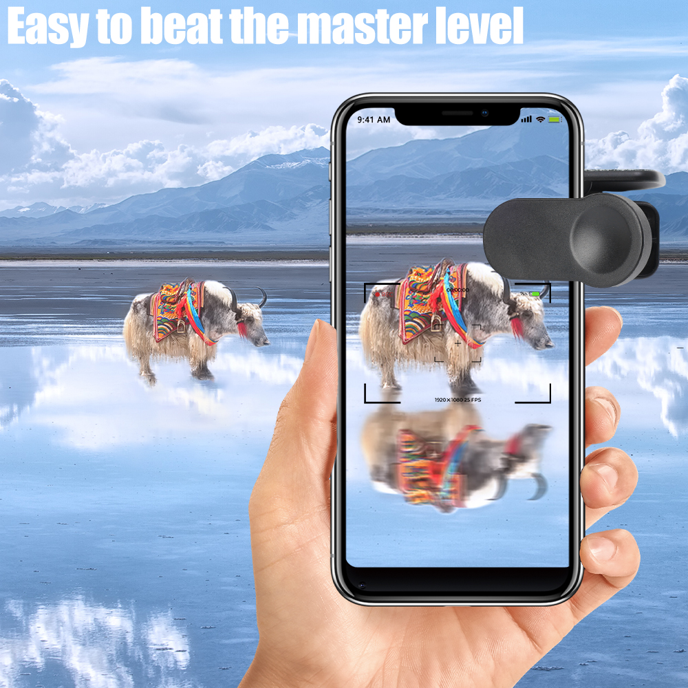 Kit de Clip para cámara con reflejo de espejo para teléfono móvil, accesorios para Selfie con lente para exteriores, juego de Clips ajustables para asistente de disparo