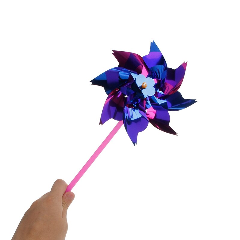 10Pcs Plastic Windmolen Pinwheel Wind Spinner Kids Speelgoed Tuin Gazon Party Decor