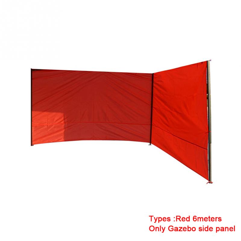 Outdoor Tent Accessories Gazebo Side Panel Durable Sidewall Anti-UV Oxford Cloth Protect Wind Cold Rain Support Washing Reused: Red 6meters 1