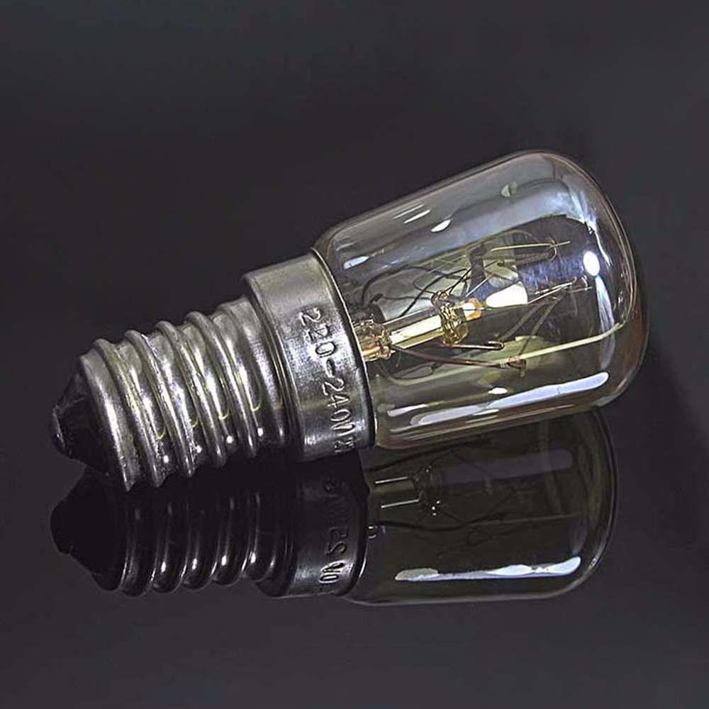 Bombilla para horno de 25W, 220-240V, bombilla de alta temperatura E14, horno de 300 grados, tostadora, bombilla de vapor, lámpara de sujeción para cocina
